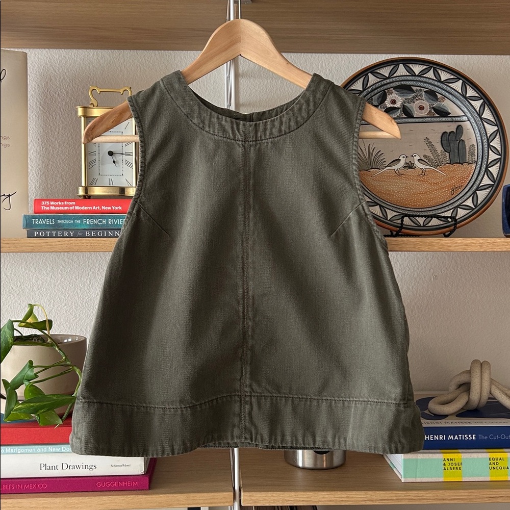 Madewell Boxy Shell Top in Garment Dye Faded Ivy 6
